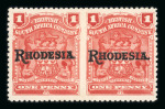 Stamp of Rhodesia Rhodesia 1909-12 1d imperf between horizontal pair hinged mint
