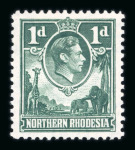 Stamp of Northern Rhodesia Northern Rhodesia 1938-52 1d green 'extra Boatman' variety mh