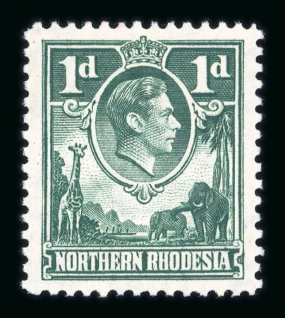 Stamp of Northern Rhodesia Northern Rhodesia 1938-52 1d green 'extra Boatman' variety mh