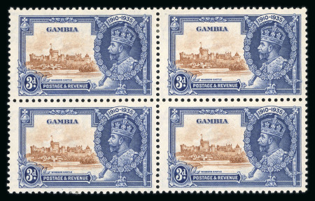 Stamp of Gambia Gambia 1935 Silver Jubilee 3d Extra Flagstaff mh