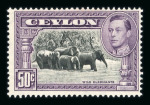 Stamp of Ceylon Ceylon 1937-52 mint range on stock sheets with the main emphasis on the 1938 set