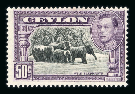 Stamp of Ceylon Ceylon 1937-52 mint range on stock sheets with the main emphasis on the 1938 set