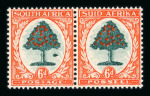 Stamp of South Africa » Union & Republic of South Africa South Africa 1933-48 6d pair molehill flaw mnh