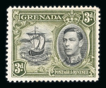 Stamp of Grenada 1938-50 2d and 3d perf. 12 1/2 mint with the 'Line on sail' variety