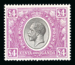 Stamp of Kenya, Uganda and Tanganyika » Kenya, Uganda and Tanganyika K.U.T. 1922-27 £4 black and magents mnh