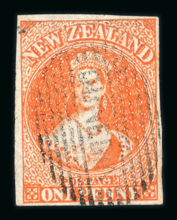 Stamp of New Zealand New Zealand 1862 1d pelure paper imperf used