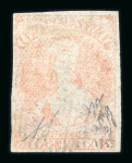 Stamp of New Zealand New Zealand 1862 1d pelure paper imperf used