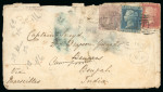 Stamp of India » 1855-1946 De La Rue and later Crown Colony Issues Pair of covers from UK
