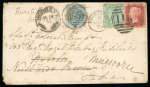 Stamp of India » 1855-1946 De La Rue and later Crown Colony Issues Pair of covers from UK