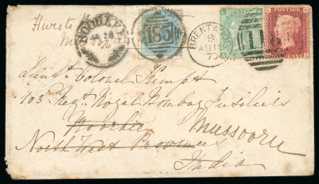 Stamp of India » 1855-1946 De La Rue and later Crown Colony Issues Pair of covers from UK