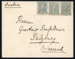 Stamp of Greece » 1896 Olympics » Covers 1896 Olympics 3 x 10L cover Zante to Austria