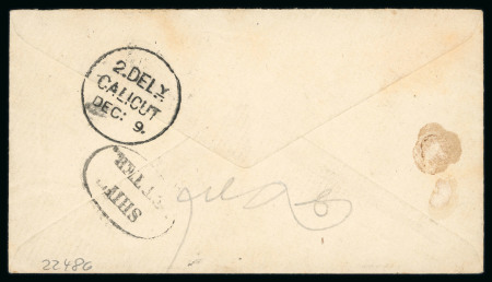 Stamp of India » 1855-1946 De La Rue and later Crown Colony Issues Ship Letter oval hs on cover