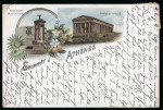 Stamp of Greece » 1896 Olympics » Covers 1896 Olympics 1896 registered chromo litho postcard to Germany