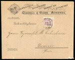 Stamp of Greece » 1896 Olympics » Covers 1896 Olympics printed matter rate 5l cover to Germany