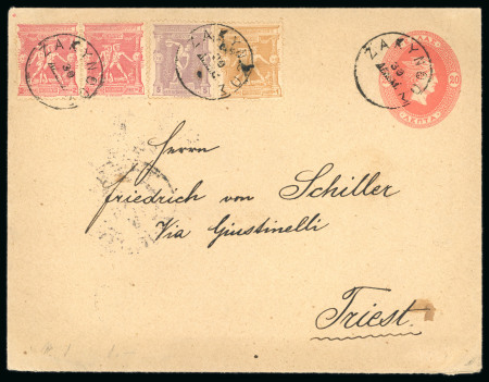 Stamp of Greece » 1896 Olympics » Covers 1896 Olympics 1897 uprated stationery Zante to Trieste