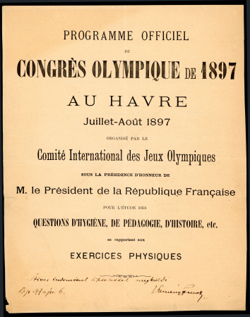 Stamp of Greece » 1896 Olympics » Programs & Historical Documents 1897 Olympic Congress two double sided pages