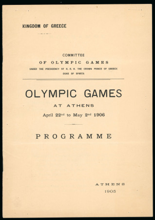 Stamp of Greece » 1906 Olympics » Programs & Historical Documents 1906 Olympic Games official programme in English