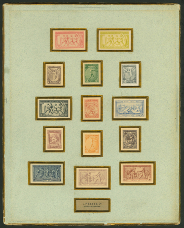 Stamp of Greece » 1906 Olympics » Proofs 1906 Olympics set in imperf proofs on sunken display page