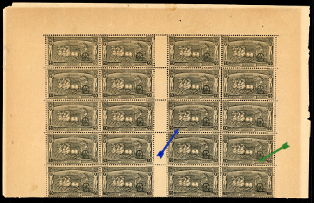 Stamp of Greece » 1896 Olympics » Stamps 1896 Olympics 60l top two panes of 10 mh