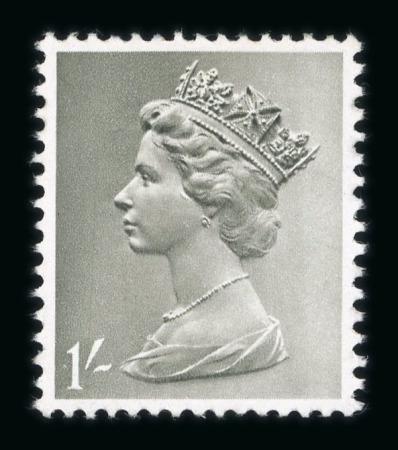 Stamp of Great Britain » Queen Elizabeth II 1971 Harrison & Son colour trials, 1s in dull olive grey