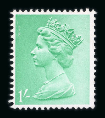 Stamp of Great Britain » Queen Elizabeth II 1971 Harrison & Son colour trials, 1s in pale light emerald