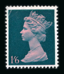 Stamp of Great Britain » Queen Elizabeth II 1971 Harrison & Son colour trials, 1s6d in deep blue-green and rose-pink, unadopted colour