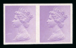 Stamp of Great Britain » Queen Elizabeth II 1973 Machin undenominated proofs produced during commissioning of the Jumelle press, three pairs