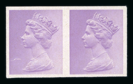 Stamp of Great Britain » Queen Elizabeth II 1973 Machin undenominated proofs produced during commissioning of the Jumelle press, three pairs