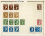 Stamp of Greece » Large Hermes Heads Collections 1861-1885 Old-time collection neatly mounted on eighteen