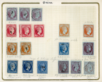 Stamp of Greece » Large Hermes Heads Collections 1861-1885 Old-time collection neatly mounted on eighteen