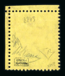 Stamp of Malaysia » Straits Settlements 1904-10 $100 purple & green on yellow mint l.h. top right corner marginal