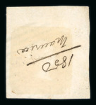 Stamp of Mauritius » 1848-59 Post Paid Issue » Earliest Impressions (SG 3-5) 1d orange-vermilion on yellowish paper, earliest impression,