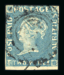 Stamp of Mauritius » 1848-59 Post Paid Issue » Early Impressions (SG 6-9) 1848-1859 POST PAID 2d blue, early print (pos. 6), early
