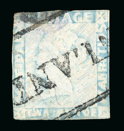 Stamp of Mauritius » 1848-59 Post Paid Issue » Latest Impressions (SG 23-25) 1848-1859 POST PAID 2d blue, latest impression, with PENOE
