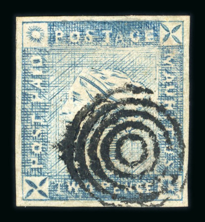 Stamp of Mauritius » 1859 Lapirot Issue » Worn Impressions (SG 39) 1859 2d blue, Lapirot, worn impression (pos. 7), some