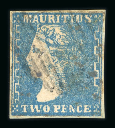 Stamp of Mauritius » 1859 Dardenne Issue (SG 41-44) 1859 2d pale blue Dardenne issue, with fine margins