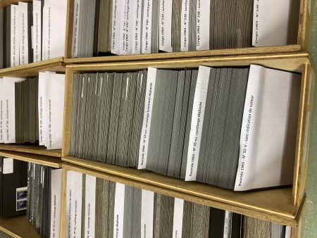 Stamp of Belgian Congo 1960-1994, Congo Belge, Rwanda and Zaïre, accumulation in six wooden boxes