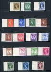 Stamp of Great Britain » Queen Elizabeth II 1955-58 Wildings (wmk St. Edward's crown) 1/2d to 1s6d set of 18 imperf. imprimaturs
