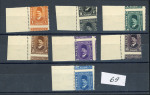 Stamp of Egypt » 1922-1936 King Fouad I Definitives » Issued Stamps 1936-37 King Fouad “Postes” 1m to 20m set of seven mint n.h. left sheet marginals showing Royal oblique perforations