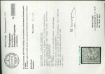Stamp of Switzerland / Schweiz » Sitzende Helvetia Gezaehnt » Briefmarken 1881 Faserpapier 1881, Sitzende Helvetia 40 Rp. grau auf Faserpapier, zeitgerecht entwertet mit schwarzem Stempel « SOLOTHURN 3.II.82 FAHRPOST »