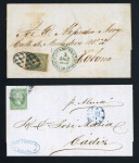 Stamp of Cuba 1857 SPANISH WESTINDIES - Cuba 2 first issue covers from Guamutas and Habana