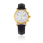 Stamp of Feldman International Auctions » Montres / Watches MONT-BLANC. Montre mécanique en acier doré.