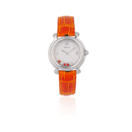 Stamp of Feldman International Auctions » Montres / Watches Montre femme  CHOPARD  "Happy Sport" à quartz