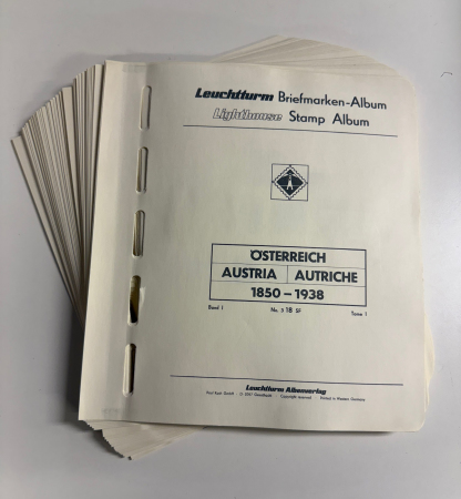 Stamp of Austria » Collections and Lots  1850-1937, Sammlung auf Leuchtturmseiten **/*