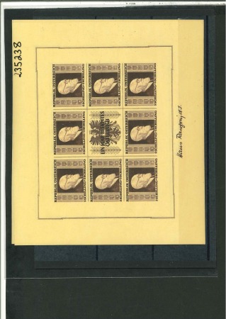 Stamp of Austria » 2nd. Republic 1946, Renner-Kleinbögen, postfrisch**