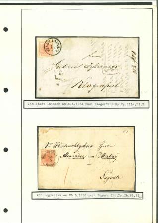 Stamp of Austria » Collections and Lots  1850-57, Zusammenstellung von 20 Briefen