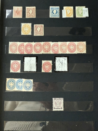Stamp of Austria » Austrian Levant 1850-1907, Grosses Einsteckalbum mit Doubletten von Lombardei, Levante