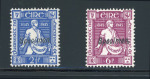 Stamp of Ireland » 1922-49 Dublin Government Printing Works Issues 1945 Thomas Davis mint set of two, both overprinted