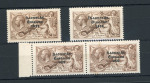 Stamp of Ireland » 1927-28 Wide Date Overprints (T72-T74) 2s6d chocolate, mint and mint nh, two singles with