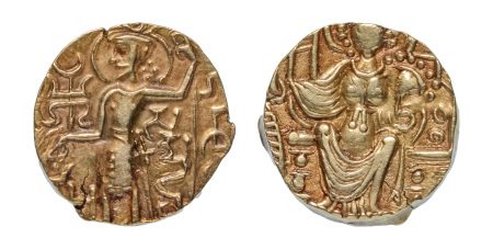 Stamp of Coins » Gupta Gupta Empire, Gadahara-Samudra, c. late 4th century, AV dinar, 7.62 g. Archer